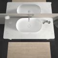 Duravit Luv Um�vadlo na dosku, 70x40 cm, bez prepadu, biela