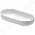 Duravit Luv Umvadlo na dosku, 80x40 cm, bez prepadu, WonderGliss, biela/matn siv