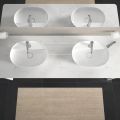 Duravit Luv Um�vadlo na dosku, 50x35 cm, bez prepadu, s otvorom na bat�riu, WonderGliss, biela