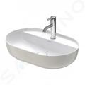 Duravit Luv Umvadlo na dosku, 60x40 cm, bez prepadu, s otvorom na batriu, biela/matn siv