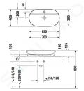 Duravit Luv Umvadlo na dosku, 70x40 cm, bez prepadu, s otvorom na batriu, WonderGliss, biela