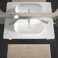 Duravit Luv Um�vadlo na dosku, 80x40 cm, s 1 otvorom, DuraCeram, s WonderGliss, alpsk� biela