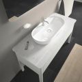 Duravit Luv Um�vadlo na dosku, 80x40 cm, s 1 otvorom, DuraCeram, s WonderGliss, alpsk� biela
