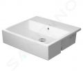 Duravit Vero Air Umvadlo polozpustn, 55x47 cm, s prepadom, bez otvoru na batriu, biela