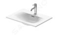 Duravit Viu Umvadlo na dosku, 60x45 cm, zpustn, s prepadom, s otvorom na batriu, biela
