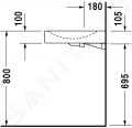 Duravit Architec Umvadlo bezbarirov, 575x520 mm, bez prepadu, biela