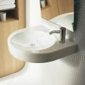 Duravit Architec Umvadlo bezbarirov, 57x52 cm, bez prepadu, otvor na batriu vpravo, WonderGliss, biela