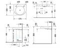 Duravit Architec Umvadlo bezbarirov, 57x52 cm, bez prepadu, otvor na batriu vavo, biela