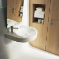 Duravit Architec Umvadlo bezbarirov, 57x52 cm, bez prepadu, otvor na batriu vavo, biela
