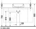 Duravit Starck 1 Umvadlov misa bez prepadu, brsen, priemer 46 cm, WonderGliss, biela