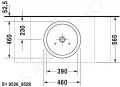 Duravit Starck 1 Umvadlov misa bez prepadu, brsen, priemer 46 cm, WonderGliss, biela