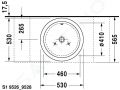 Duravit Starck 1 Umvadlov misa, priemer 53 cm, s prepadom, WonderGliss, biela