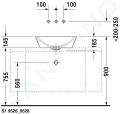 Duravit Starck 1 Umvadlov misa, priemer 53 cm, s prepadom, WonderGliss, biela