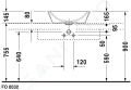 Duravit Starck 1 Umvadlov misa, priemer 53 cm, s prepadom, WonderGliss, biela
