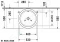 Duravit Starck 1 Umvadlov misa, priemer 53 cm, s prepadom, WonderGliss, biela