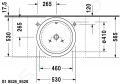 Duravit Starck 1 Umvadlov misa, priemer 530 mm, s prepadom, WonderGliss, biela