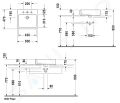 Duravit Vero Umvadlo na dosku, 50x47 cm, s prepadom, s otvorom na batriu, WonderGliss, biela
