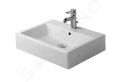 Duravit Vero Umvadlo na dosku, 50x47 cm, s prepadom, s otvorom na batriu, WonderGliss, biela