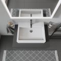 Duravit Vero Um�vadlo na dosku, 60x47 cm, s prepadom, s otvorom na bat�riu, biela