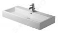 Duravit Vero Umvadlo, 100x47 cm, s prepadom, s otvorom na batriu, WonderGliss, biela