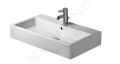 Duravit Vero Umvadlo, 700x470 mm, s prepadom, s otvorom na batriu, s WonderGliss, biela