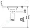 Duravit Architec Umvadlo bez prepadu, priemer 400 mm, biela