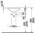 Duravit Architec Umvadlo, priemer 40 cm, s prepadom, bez otvoru na batriu, biela