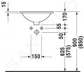 Duravit Architec Umvadlo s prepadom, priemer 47 cm, WonderGliss, biela