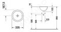 Duravit Architec Umvadlo, priemer 34 cm, s prepadom, bez otvoru na batriu, WonderGliss, biela