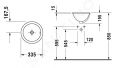 Duravit Architec Umvadlo, priemer 34 cm, s prepadom, bez otvoru na batriu, biela