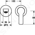 Hansa Ligna Umvadlov batria pod omietku, 2-otvorov intalcia, chrm