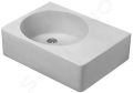 Duravit Scola Umvadlo, 62x46 cm, s prepadom, otvor na batriu vpravo, biela