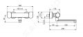 Hansa Clinica Termostatick umvadlov batria s otonm vtokom, Thermo Cool, chrm