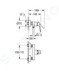 Grohe Dice Sprchov batria, chrm