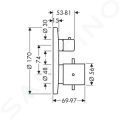 Axor Starck Vaov termostatick podomietkov batria s ventilom, chrm