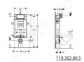 Geberit Kombifix Predstenov intalcia na zvesn WC, vka 1,08 m