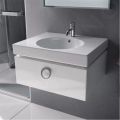 Geberit Preciosa II Umvadlo s plochou na odkladanie, 60x50x17 cm, s prepadom, otvor na batriu, biela