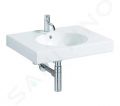 Geberit Preciosa II Umvadlo s plochou na odkladanie, 60x50x17 cm, s prepadom, otvor na batriu, biela