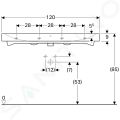 Geberit iCon Umvadlo, 120x49 cm, biela