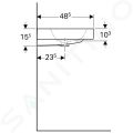 Geberit iCon Umvadlo, 60x49 cm, biele