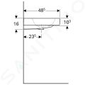 Geberit iCon Umvadlo, 60x49 cm, s KeraTect, biela