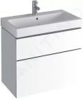 Geberit iCon Umvadlo, 75x49 cm, s prepadom, otvor na batriu, KeraTect, biela