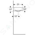 Geberit iCon xs Umvadlo, 530x310 mm, biela