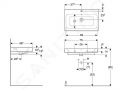 Geberit iCon Umvadlo 75x49 cm, otvor na batriu, s prepadom, s KeraTect, biela