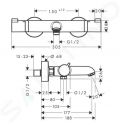 Hansgrohe Ecostat Comfort Termostatick vaov batria, chrm