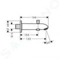 Hansgrohe Talis S2 Vaov vtok E s prepnaom 15 cm, chrm