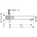 Hansgrohe Metris S Vaov vtok, chrm