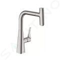Hansgrohe Metris Select Pkov drezov batria 240 s vyahovacm vtokom, vzhad nerezov