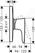 Hansgrohe PuraVida Pkov sprchov batria pod omietku, biela/chrm