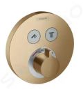 Hansgrohe Shower Select Termostatick batria pod omietku na 2 spotrebie, kefovan bronz